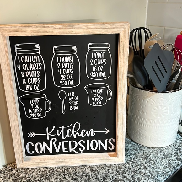 Custom made kitchen conversion chart - Picture 1 of 2